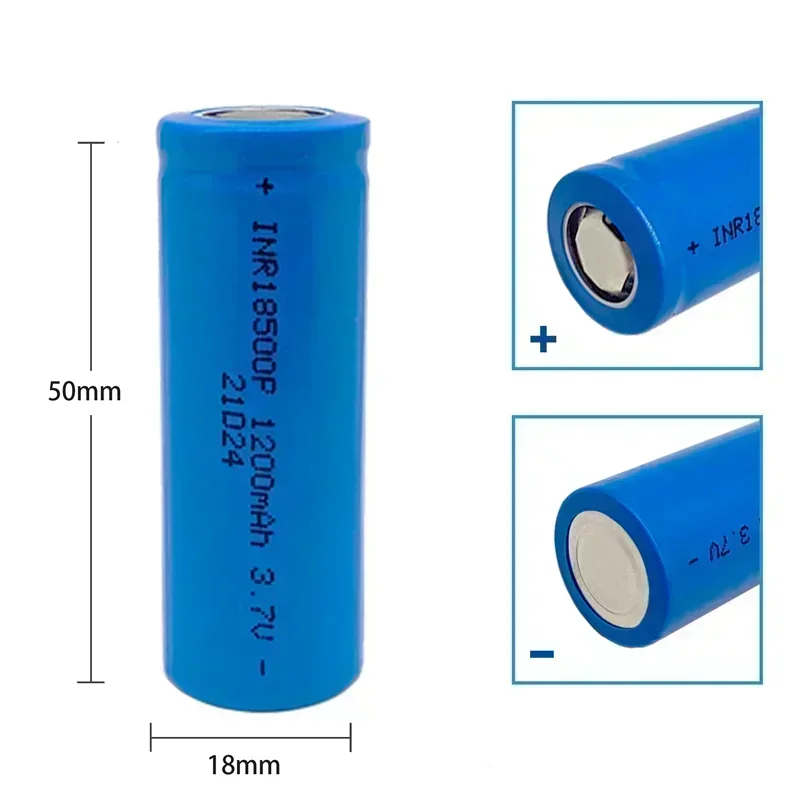 2024 Free Shipping Best-selling 18500 3.7v 1200mah Lithium-ion Battery, Rechargeable for Screwdriver Batteries and Toys