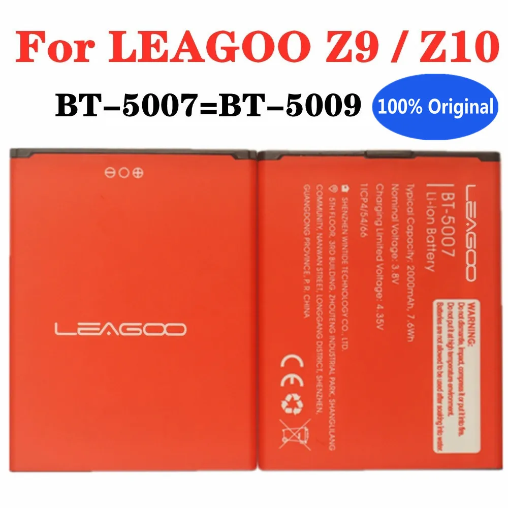 

New High Quality BT-5007 BT-5009 BT5007 BT5009 Original Battery For LEAGOO Z9 Z10 Mobile Phone Batteries Batteria2000mAh