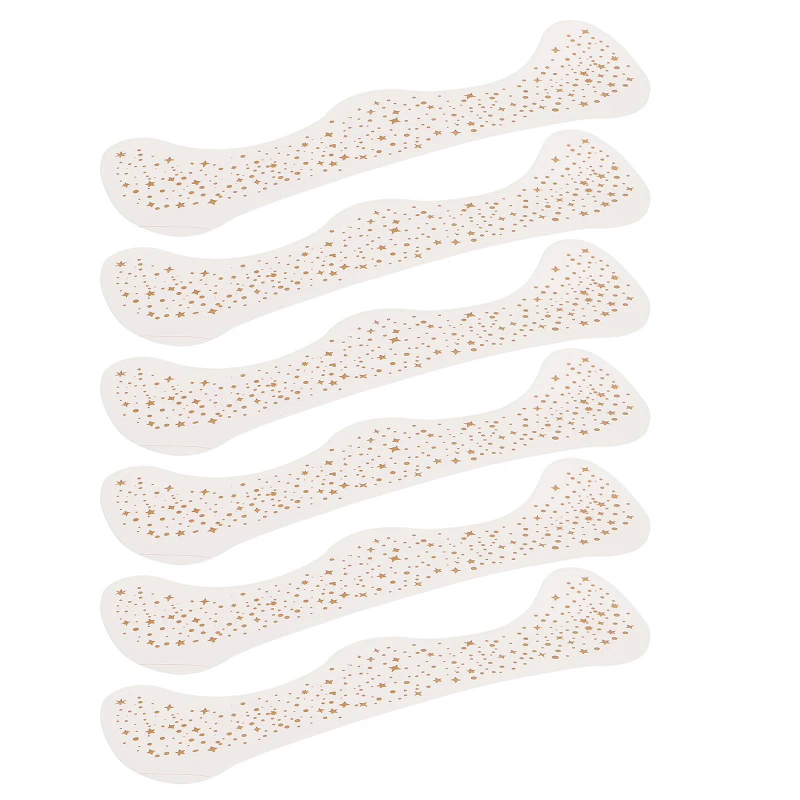 

6 Sheets Golden Glitter Face Tattoos Waterproof Temporary Body Art for Festival Party Nightclub Makeup Accessories Women Girls