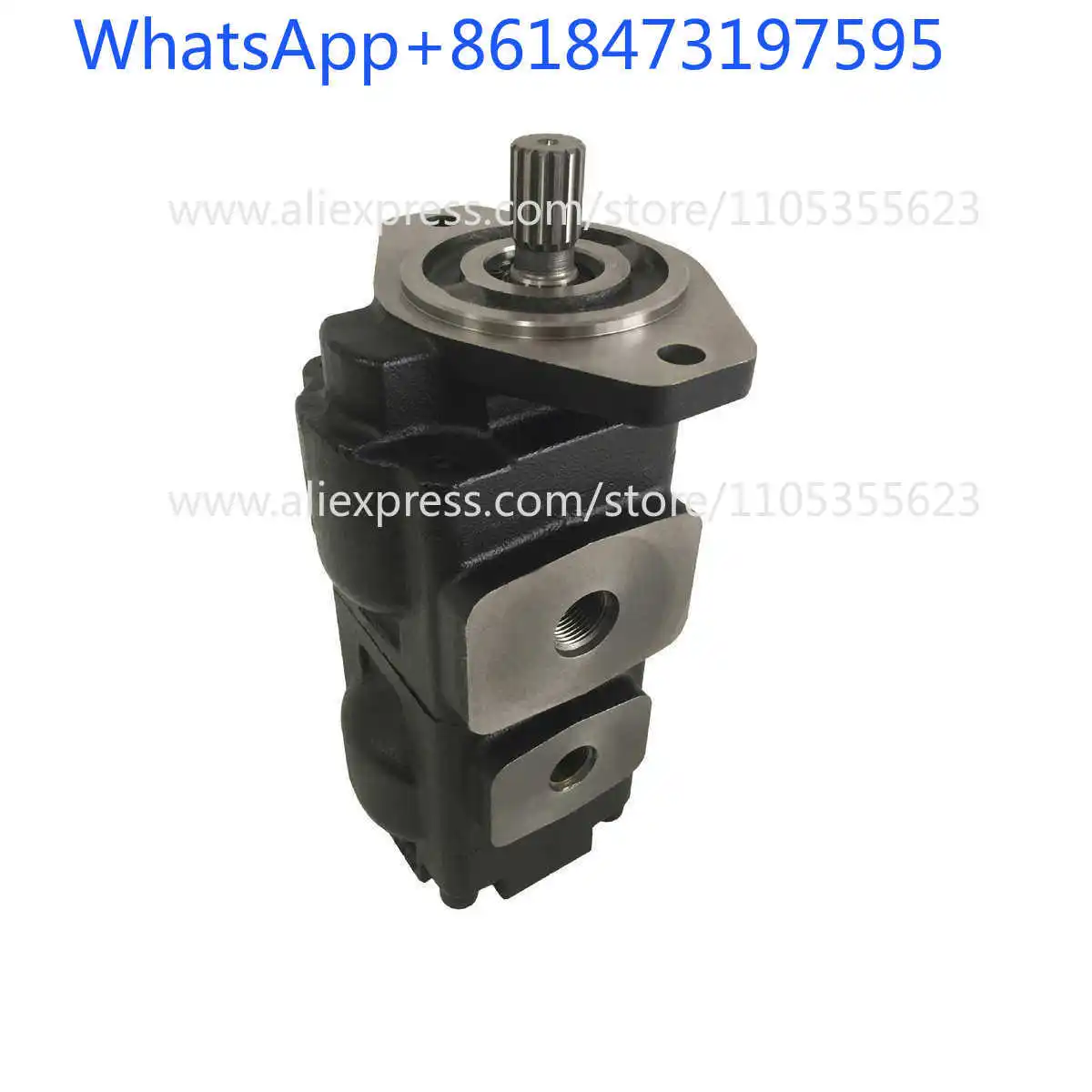 Rhombus front cover involute spline shaft extension cast iron double pump