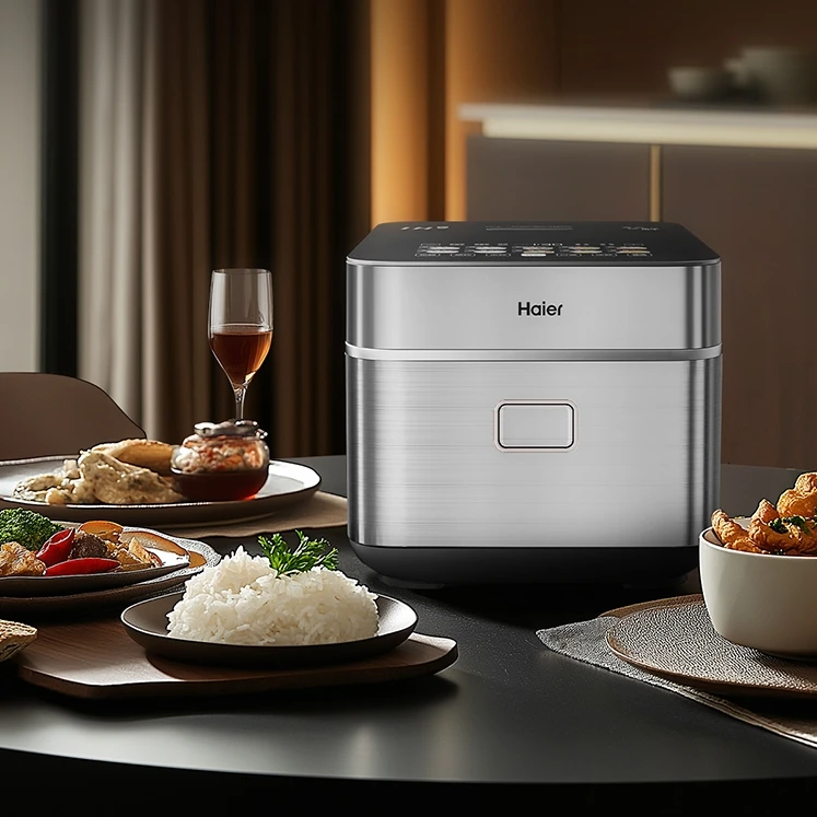 4L Vacuum Pressure Rice Cooker Spherical Pot IH Dual Heat Source Binchotan Non - Stick Coating for 4-5 People Home Use