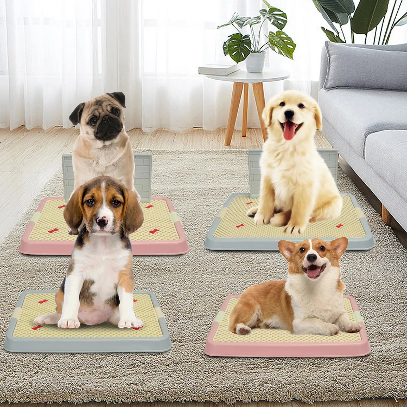 Dog Training Toilet Puppy Training Potty Tray Pee Pad Holder for Dogs Cats Puppy