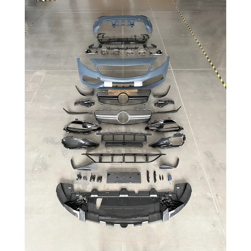 

Style Front bumper with grille 2013-2018 body kit for W176 upgard to A45 AMG