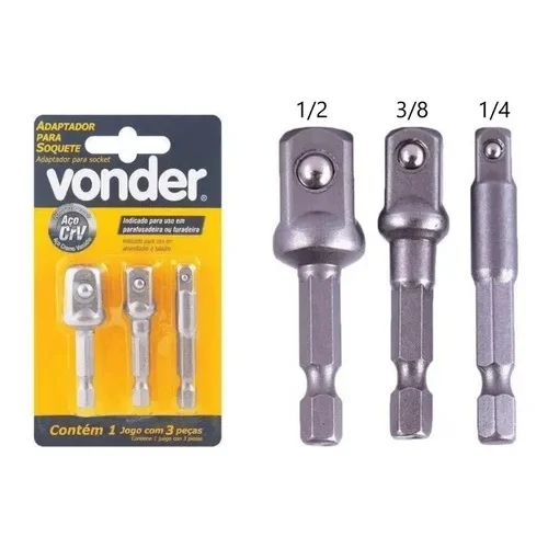 Game Adapter Socket For Screwdriver 3 Parts Vonder