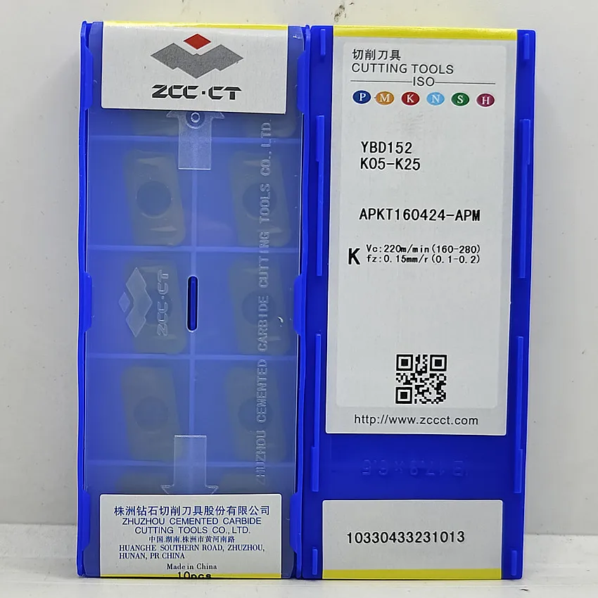 

ZCC.CT APKT160408-APM YBD152/APKT160424-APM YBD152/APKT160408-APM YBD252 APKT160408 APKT160424 CNC carbide inserts 10pcs/box