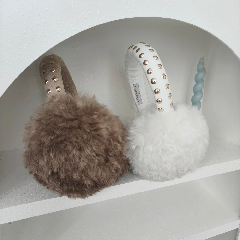 الشتاء المسامير المعدنية أفخم الأذن يفشل الكورية الفتيات لطيف فو الفراء الدافئة طوي الأذن يفشل في الهواء الطلق الدراجات يندبروف الأذن مجموعات #4