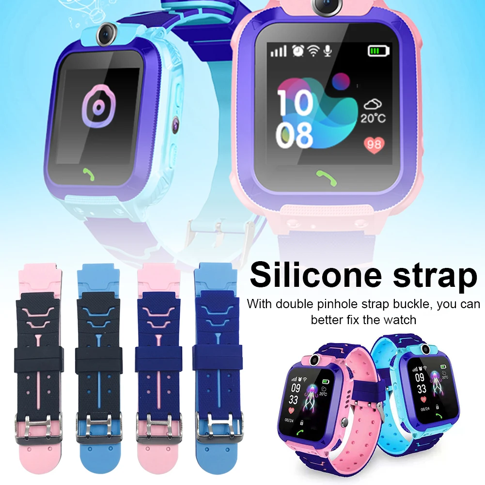 Children's Smart Phone Watches Wristband Replacement 16mm Two-Color Silicone Wrist Strap For Kids 5G Smart Watch