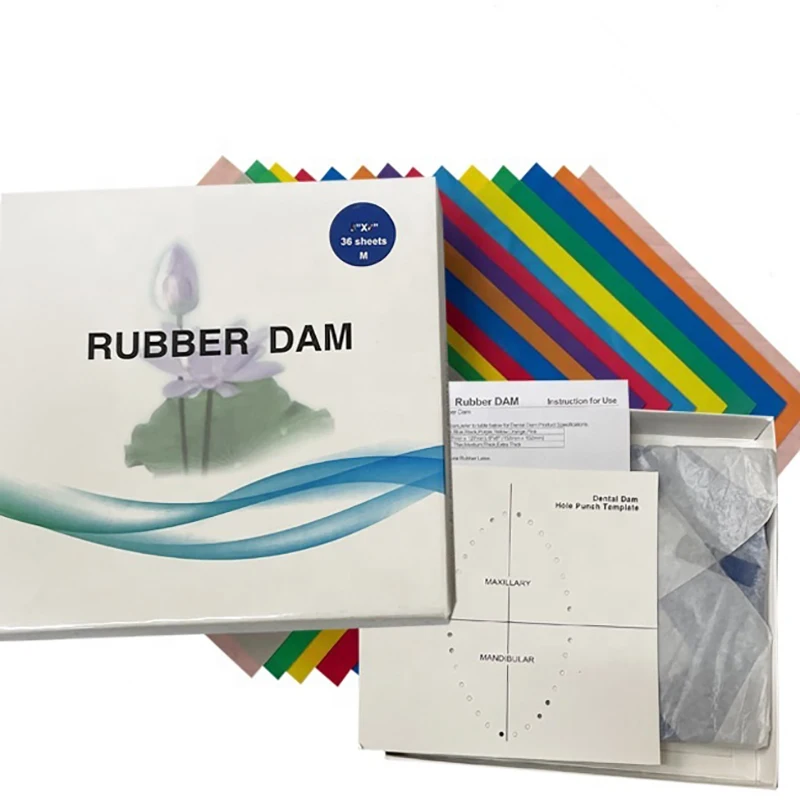 

Dental Rubber Dam Natural Latex Non-Sterile Dam Oral Care Natural Rubber Latex Dam Nnti-allergy Tool 52pcs 5“x5” / 36pcs 6"x6"
