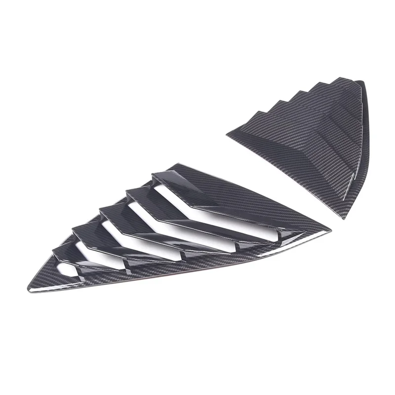 

For Corvette C8 2020-2023 Car Rear Side Window Louvers Air Vent Shades Cover Trim Spare Parts ABS Carbon Fiber