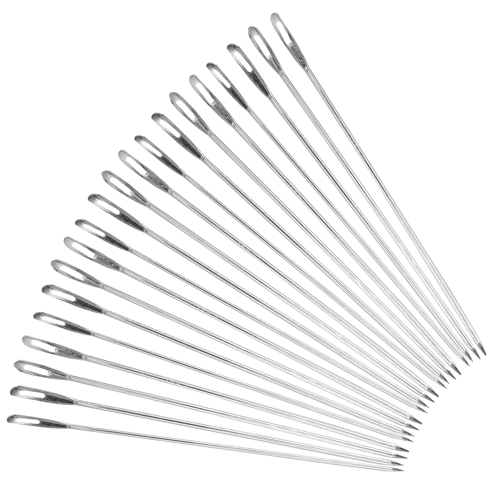 100 قطعة إبر نسيج معدني كبير للعين طرف حاد الحياكة الكروشيه الخياطة الغزل لوازم الحرفية إبر جريئة للحياكة