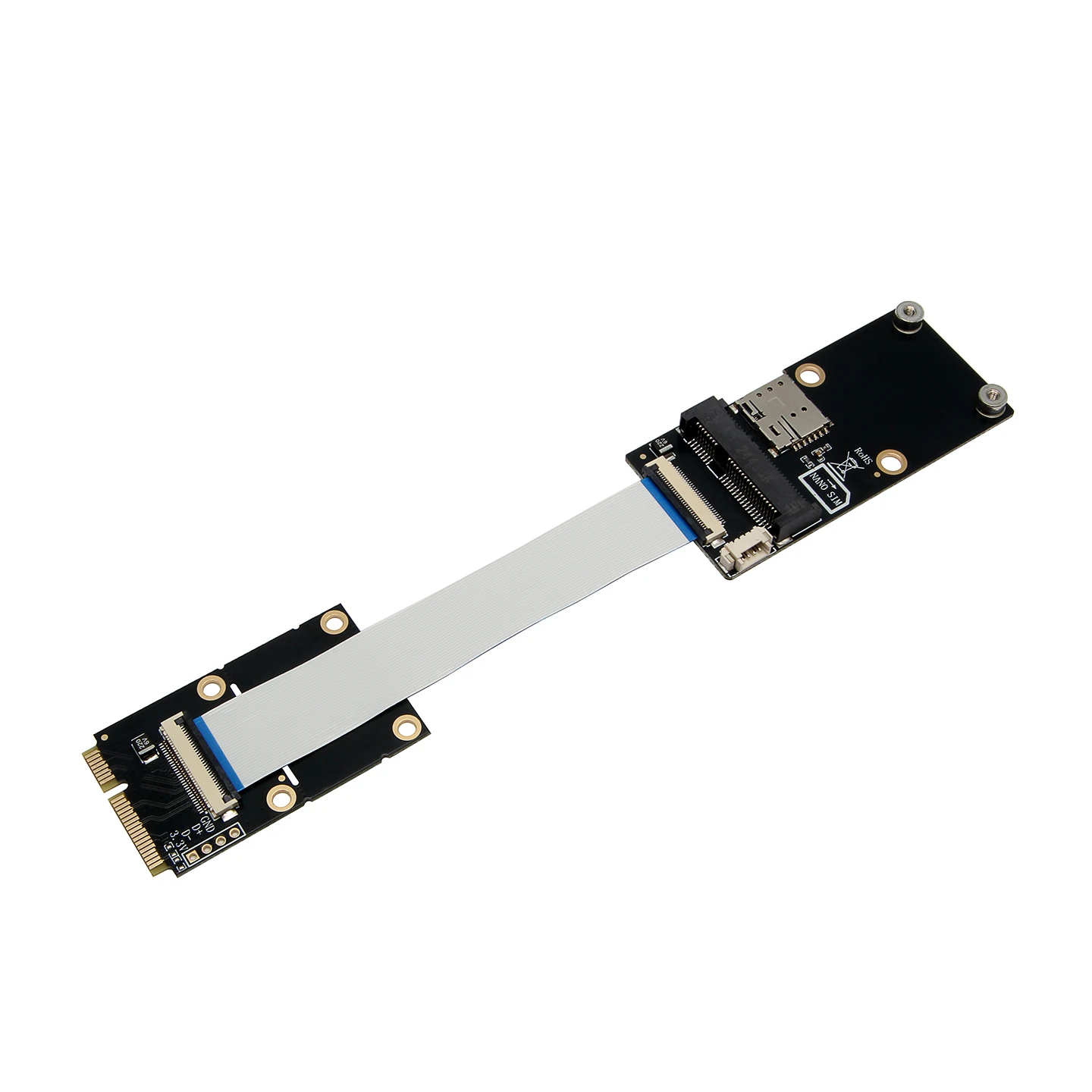 MINI PCIE to Mini PCIE 3G/4G Network Card/Module Card Adapter Not Support MSATA/PCI-E Signal Modules Support USB Signal Modules