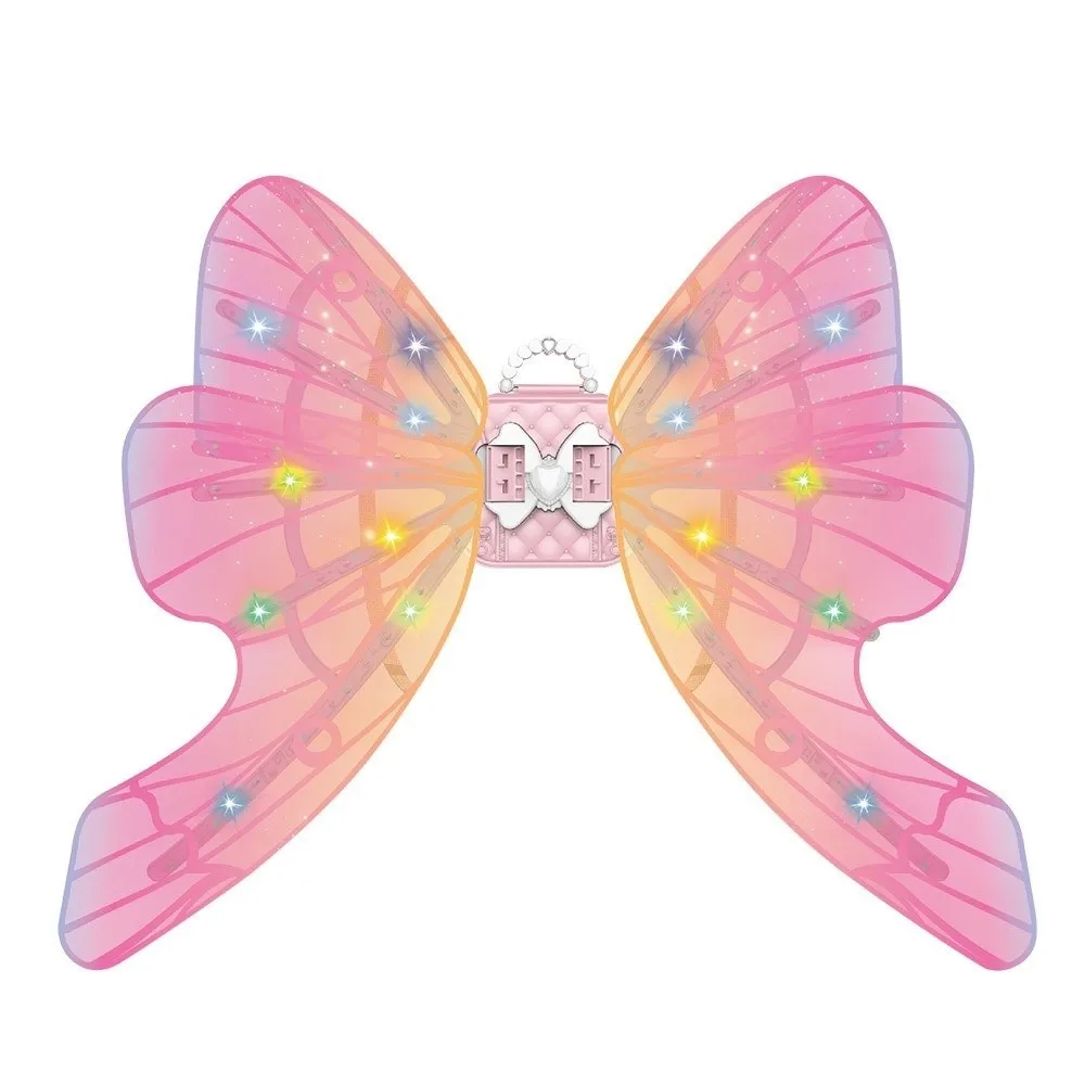 

Luminous Glowing Light Up Fairy Wings with LED Lights Adjustable Straps Moving Butterfly Angel Wings Sparkling