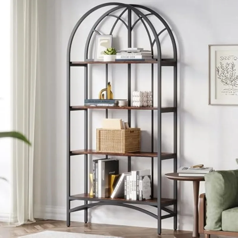 

Freestanding Display Rack Open Shelves for Office, Bedroom, Living Room, Easy Asse