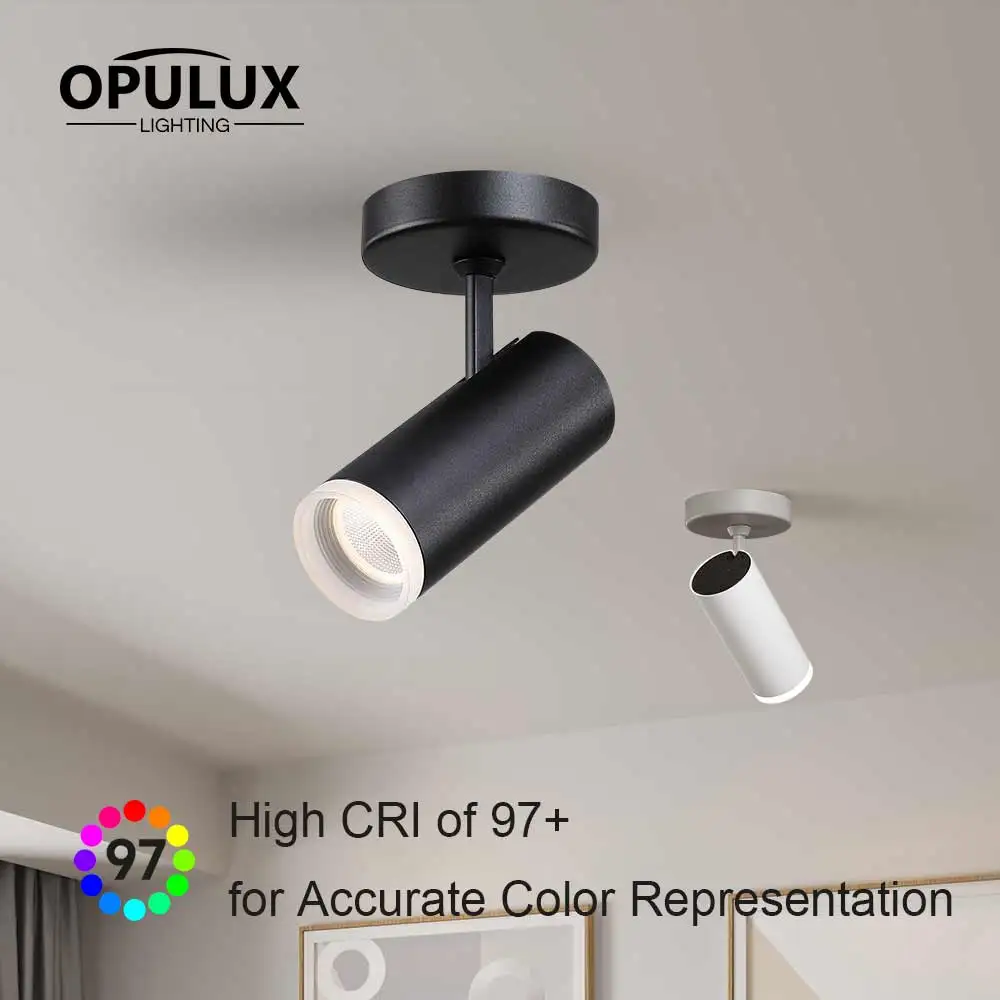 

Opulux LED Downlight Dimmable Spotlight Surface Mounted Ceiling Light CRI97 Anti-dazzle Flicker-Free for Indoor Lighting White