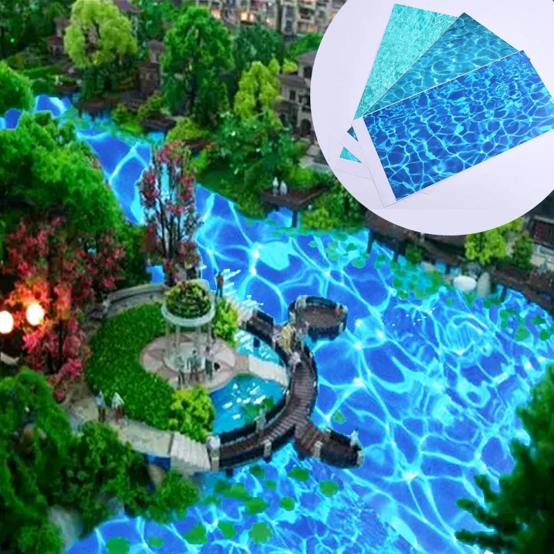 DIY Simulation River Sections Water River Effects Flowing Pattern Bendable Decorated Lakes Scene Model Making