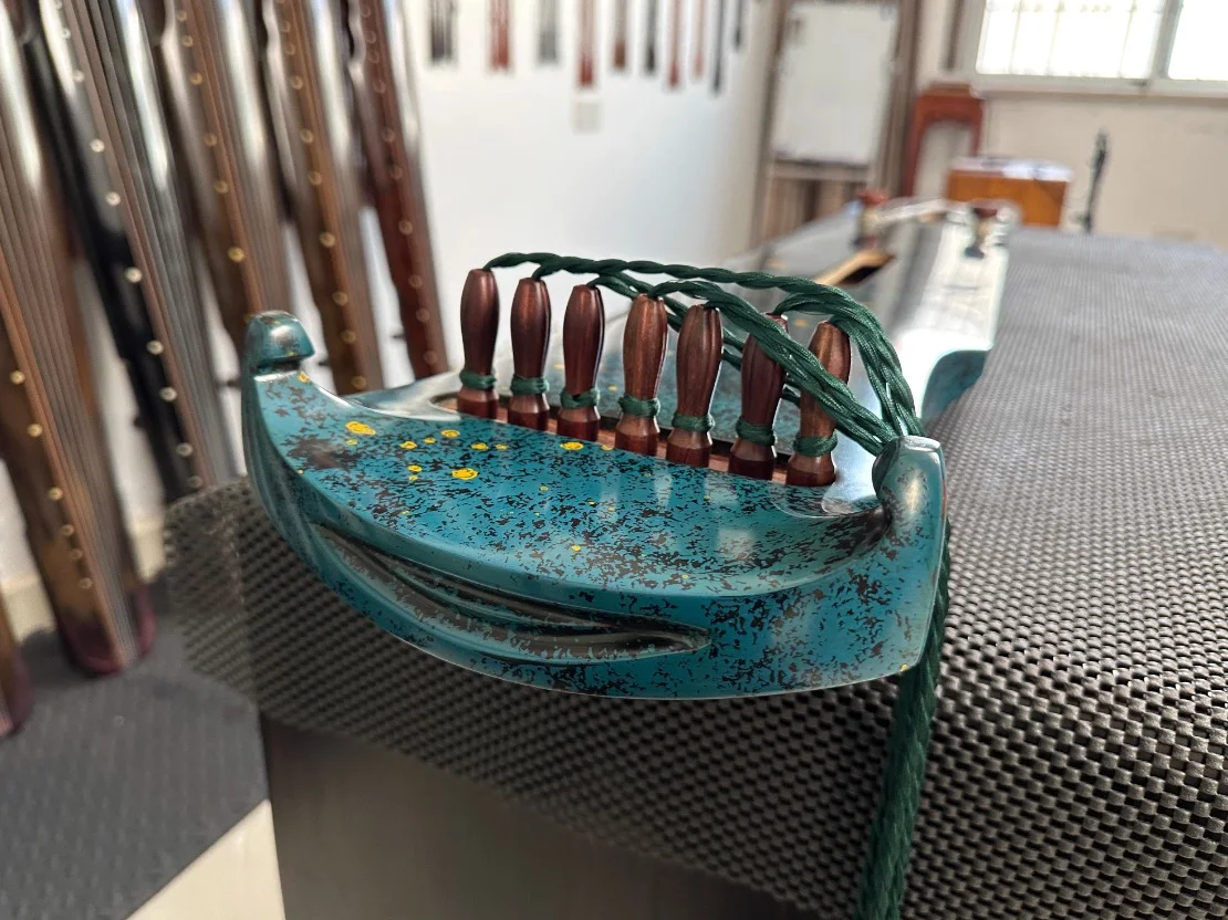 Guqin Half baked paint blue Chinese string instruments