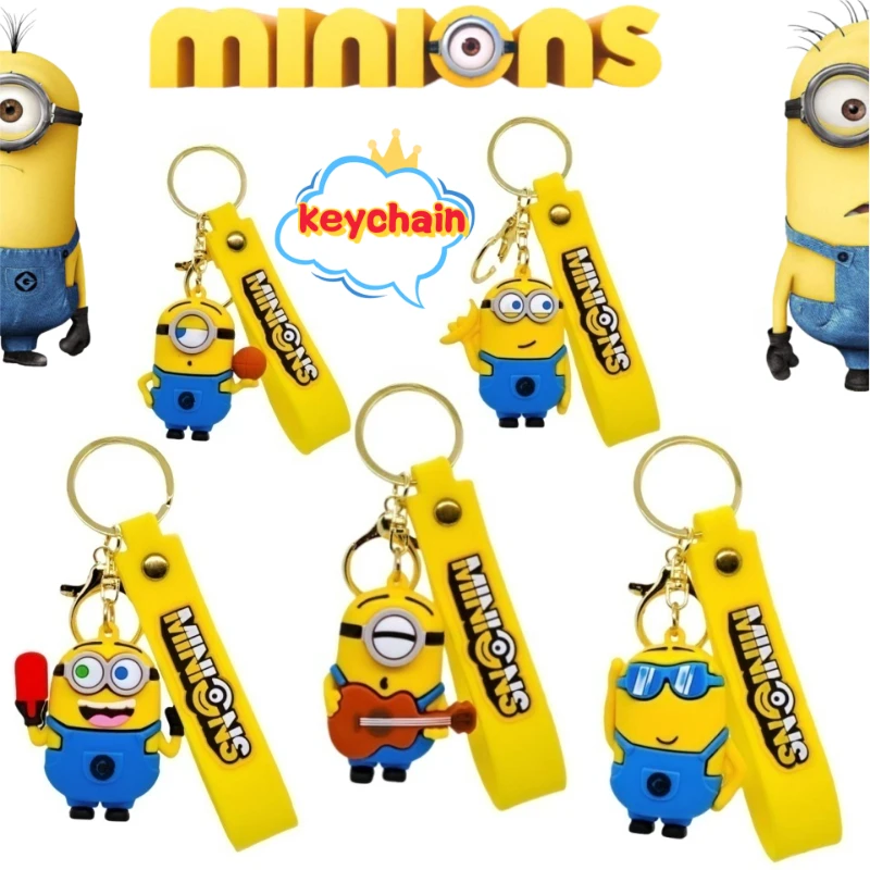 Chaveiro Criativo Personalizado dos Minions do Despicable Me, Pingente Decorativo Exquisito para Mochila Escolar, Presente por Atacado