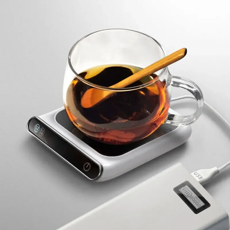 USB Coffee Mug Warmer for Office Desk Home Office - Electric Beverage Warmer with 3 Temp Settings