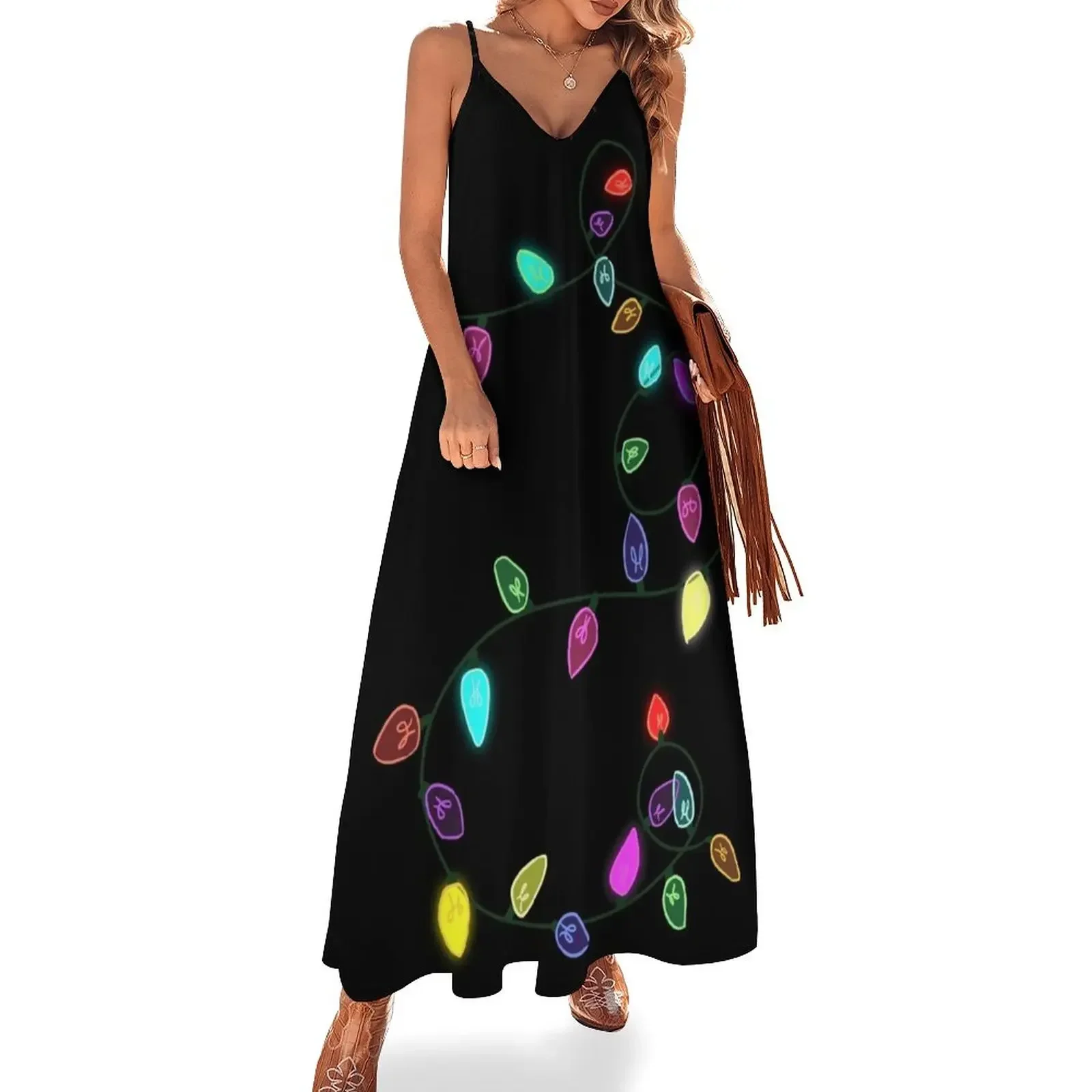 

Strange Lights Sleeveless Dress long dresses for women Dress vintage luxury dress women