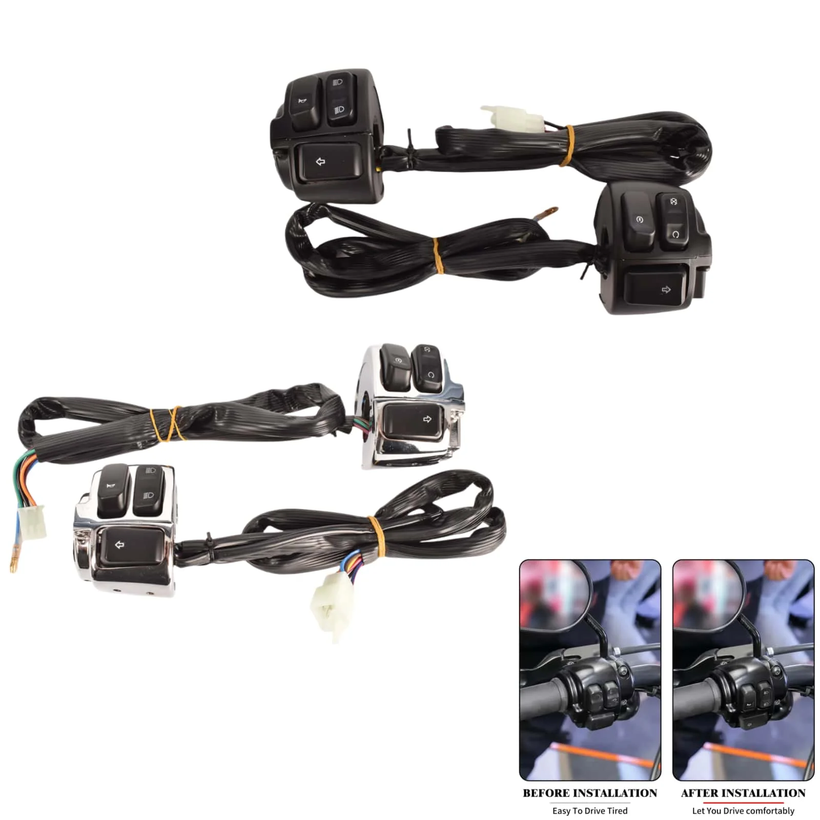 

For Harley Sporster XL 883 96-13 Softail Breakout Dyna Motorcycle Accessories Handlebar Control Handle Bar Turn Signal Switch