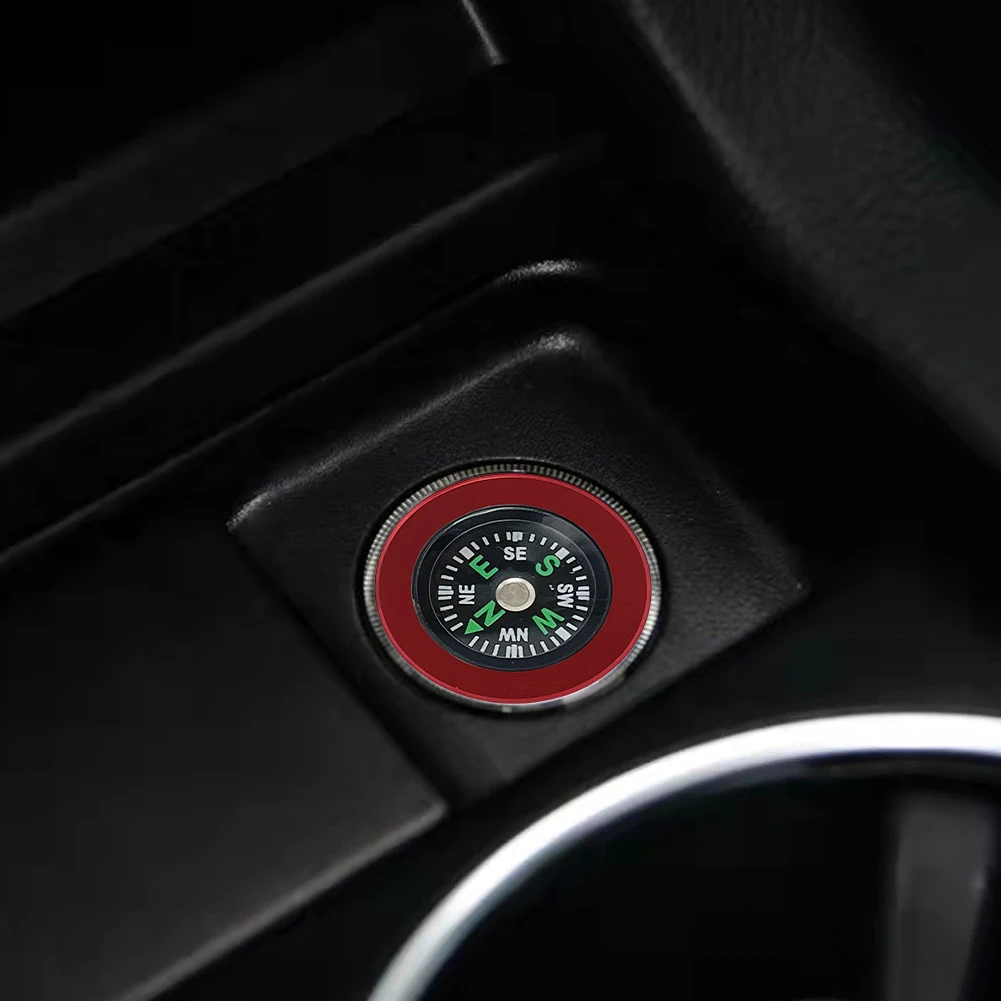 Compass Button Car Cigarette Lighter Plug Car Cigarette Lighter Plug Cover Dustproof Aluminum Alloy Waterproof for Auto Vehicles
