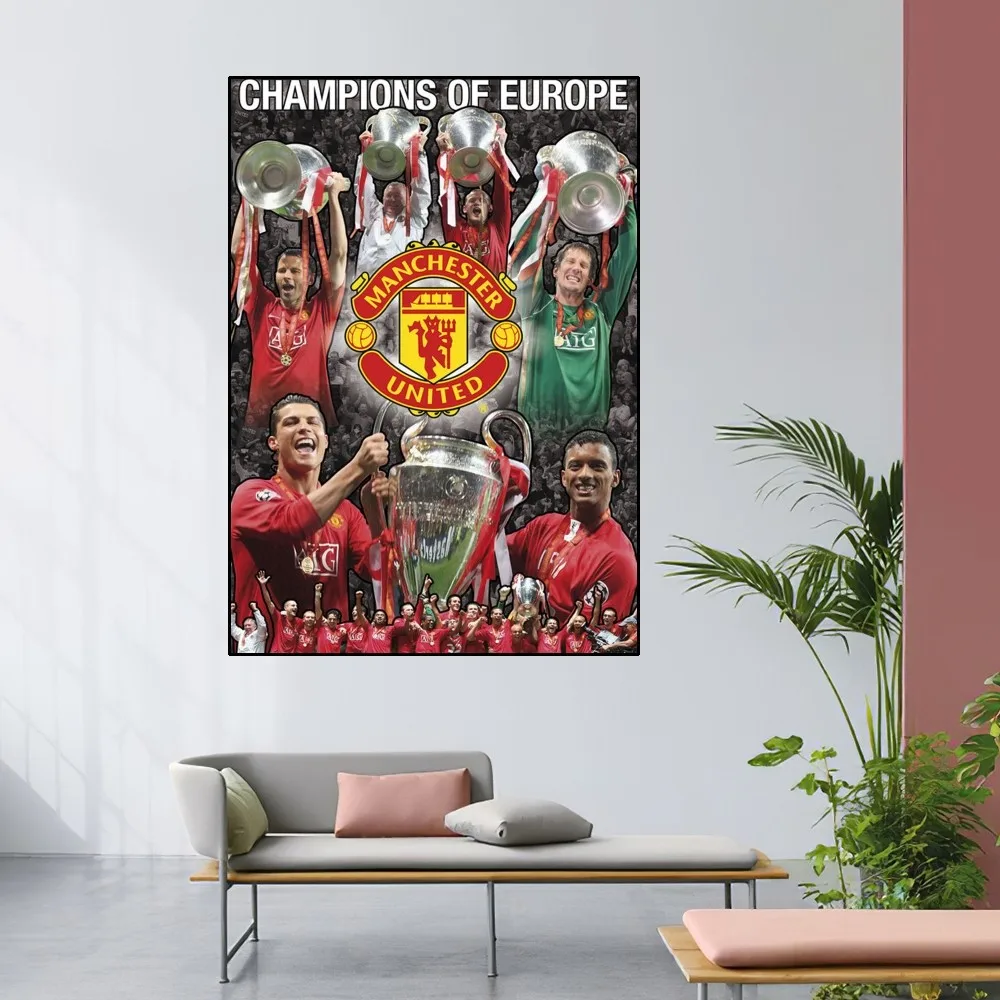 M-Manchester U-United F.C Poster Home Room Decor soggiorno camera da letto arte estetica pittura murale adesivi