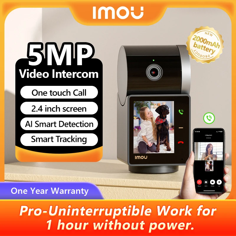 IMOU Rex VT Pro 5MP Indoor Wifi PTZ Battery Security Camera One-touch Video Call Smart AI Human & Pet Detection Baby Monitor