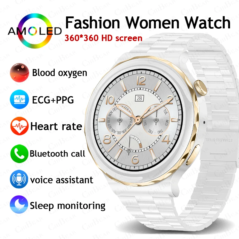 2024 New Fashion Women Smart Watch Full Touch Screen frequenza cardiaca ossigeno nel sangue sport Fitness bracciale chiamata vocale Smartwatch