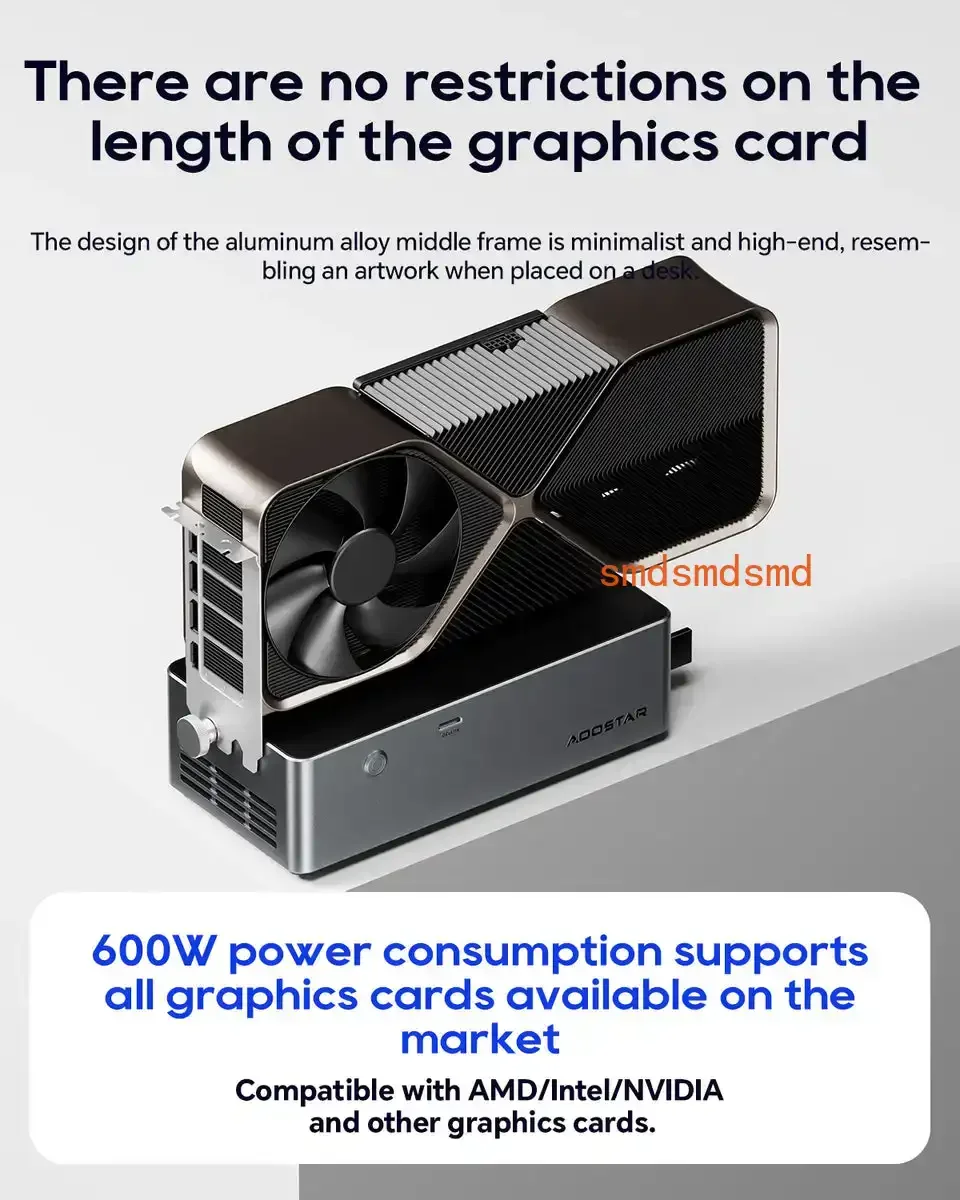 AG01 AG02 OCulink/USB4 gráfica 3*8pin incorporado 800W fuente de alimentación juego PCIex16 extensión espacio abierto