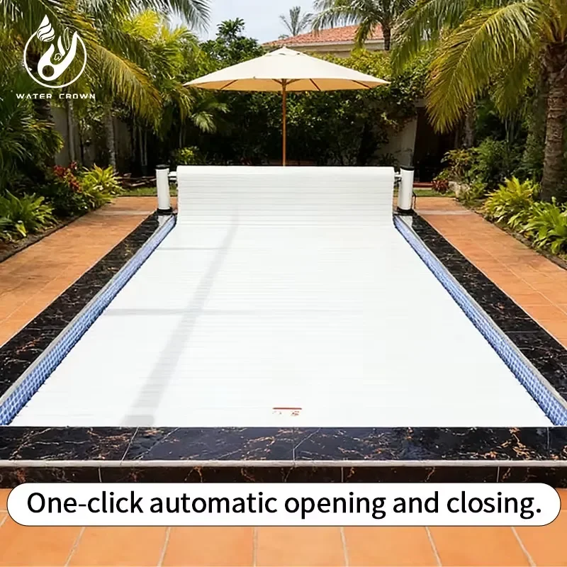 Water Crown Polycarbonate (PC) Clear Hard Swimming Pool Cover Anti-Hail Anti-UV In-Ground Pool Solar Heating CE Certified
