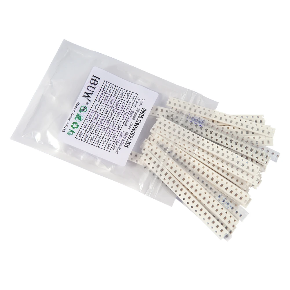 36values*20pcs=720pcs 0805 SMD Capacitor assorted kit 1pF~10uf component diy samples kit new and original