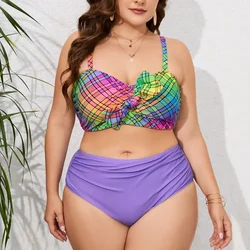 2024 Sexy High Waist Bikini Push Up Brazilian Women Swimwear Print Bathing Suit Plus Size Swimsuit Beach Mujer Biquini Set 5XL