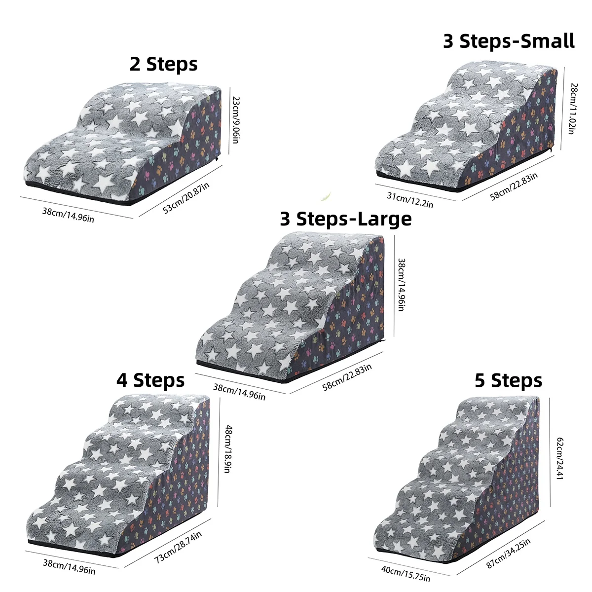 New Detachable And Washable Kennel Memory Foam Dog Sofa Stairs Pet 4-5 Steps Stairs For Small Dog Cat Ramp Ladder Pet Stairs