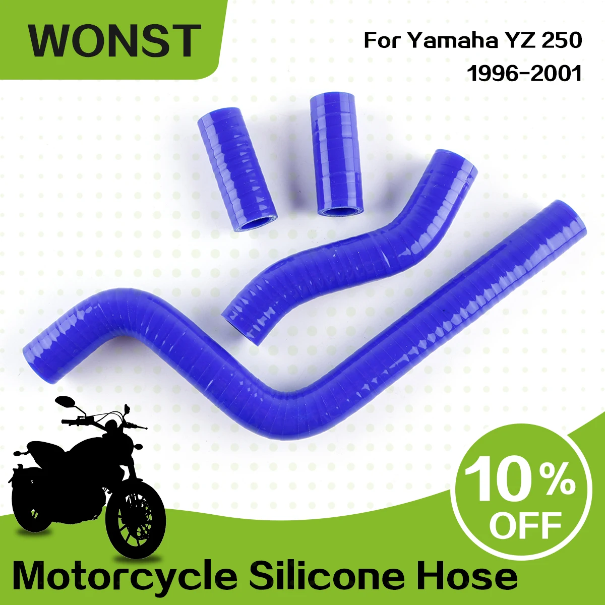 

For YAMAHA YZ 250 1996 1997 1998 1999 2000 2001 Silicone Radiator Hoses