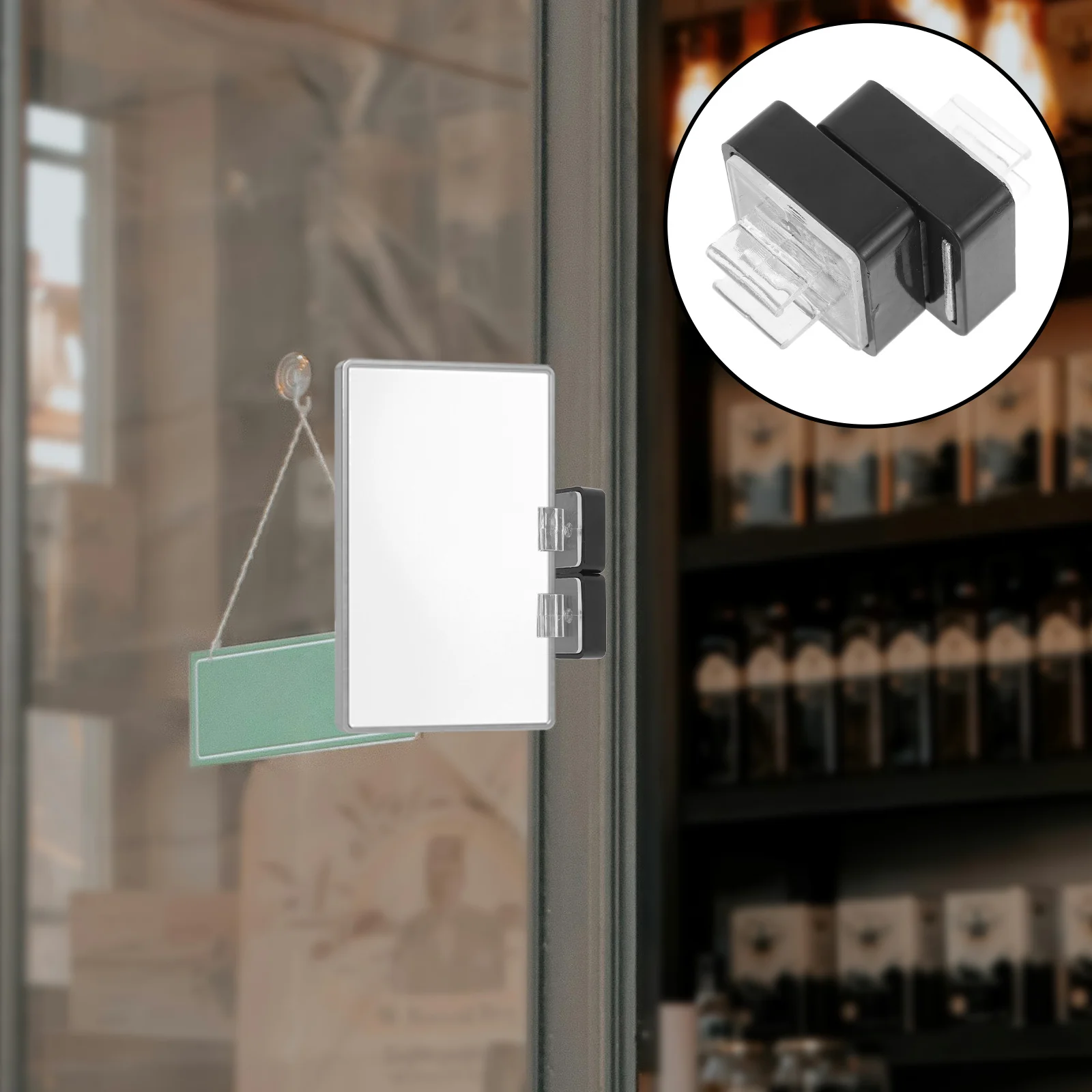 

2Pcs Magnetic Display Stand Clear Plastic Sign Holder Clips Vertical Tabletop Sign Holder for Restaurant Menus Posters