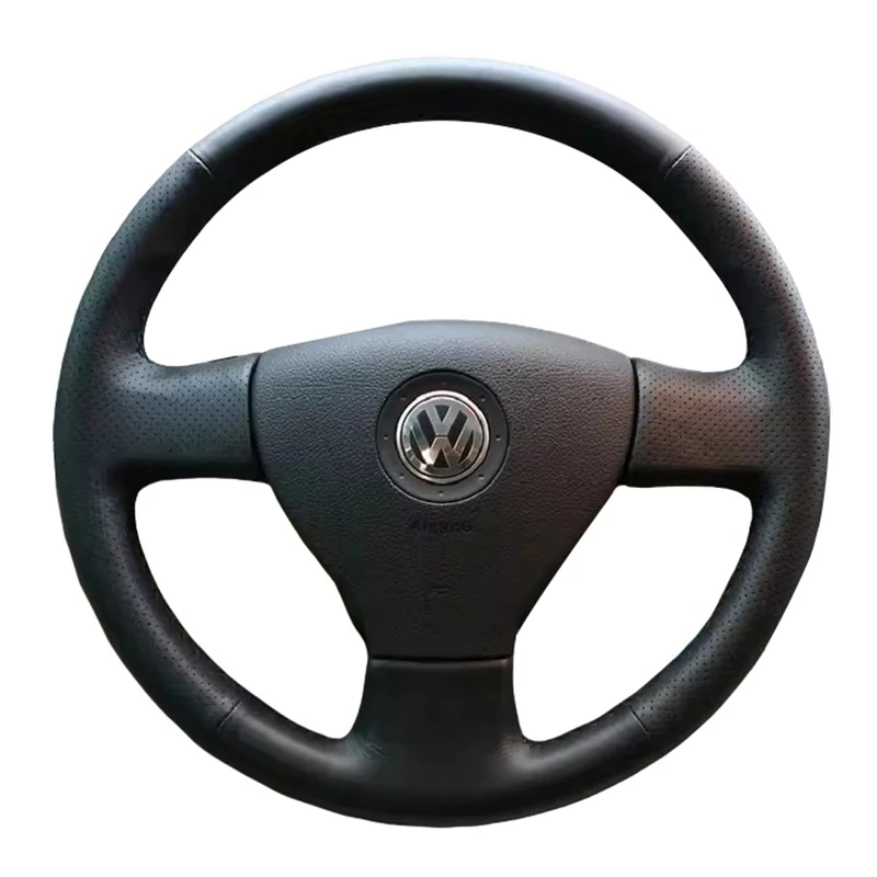 Capa de volante de carro costurada à mão para volkswagen old magotan 2008 2009 polo/jetta bora trança de volante original