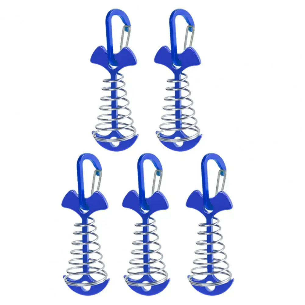 Tent Ground Pegs Fishbone Tent Rope Tighteners Non-slip Cord Adjusters for Superior Tensioning 5pcs Set Portable Camping Stakes