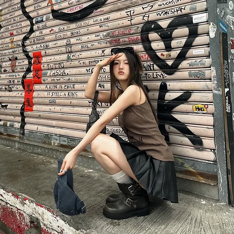 Women\'s Boots Fashion Motorcycle Riding Boot High Quality Leather Boot Retro Western Cowboy Boots for Women Platform Boots Botas