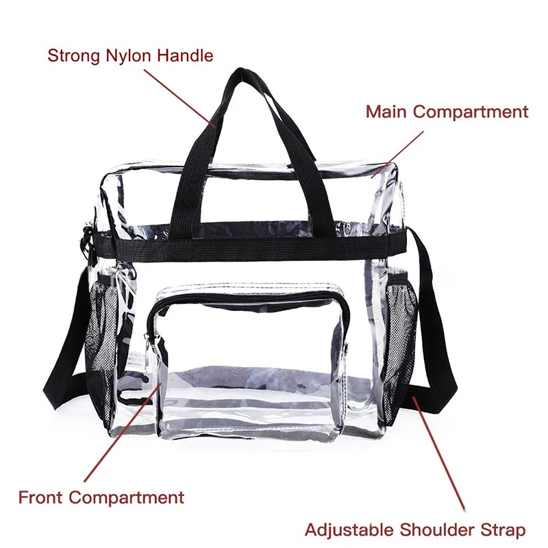 Portable Transparent Shoulder Crossbody Bag Tote Satchel Handbag For Women