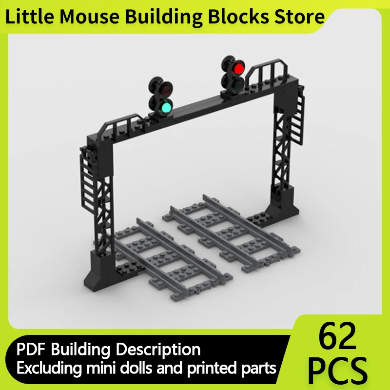 

City Street View Model MOC Building Bricks Traffic Light Bridge Modular Technology Gifts Holiday Assemble Children Toys Suit
