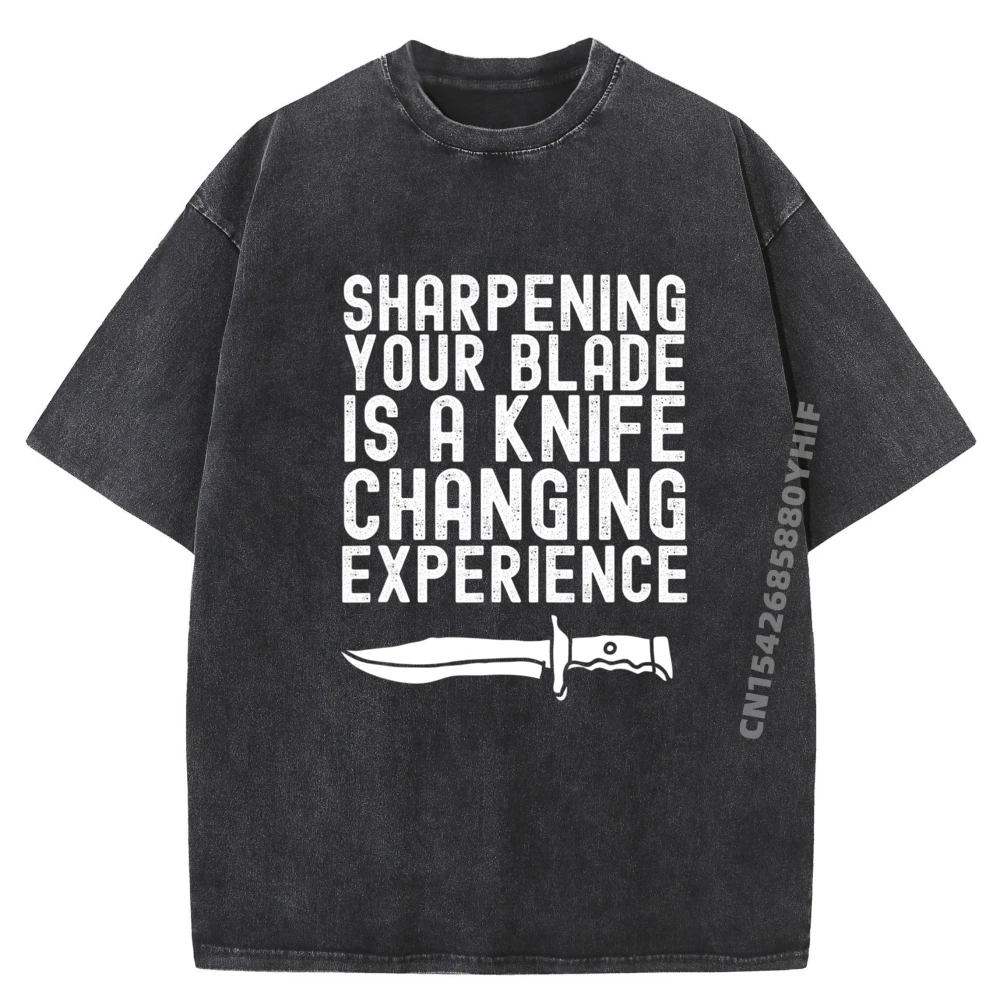 الجرافيك تيز مضحك صانع السكاكين أبي نكتة سكين مبراة مضحك تي شيرت الرجال رسالة غسلها Camiseta