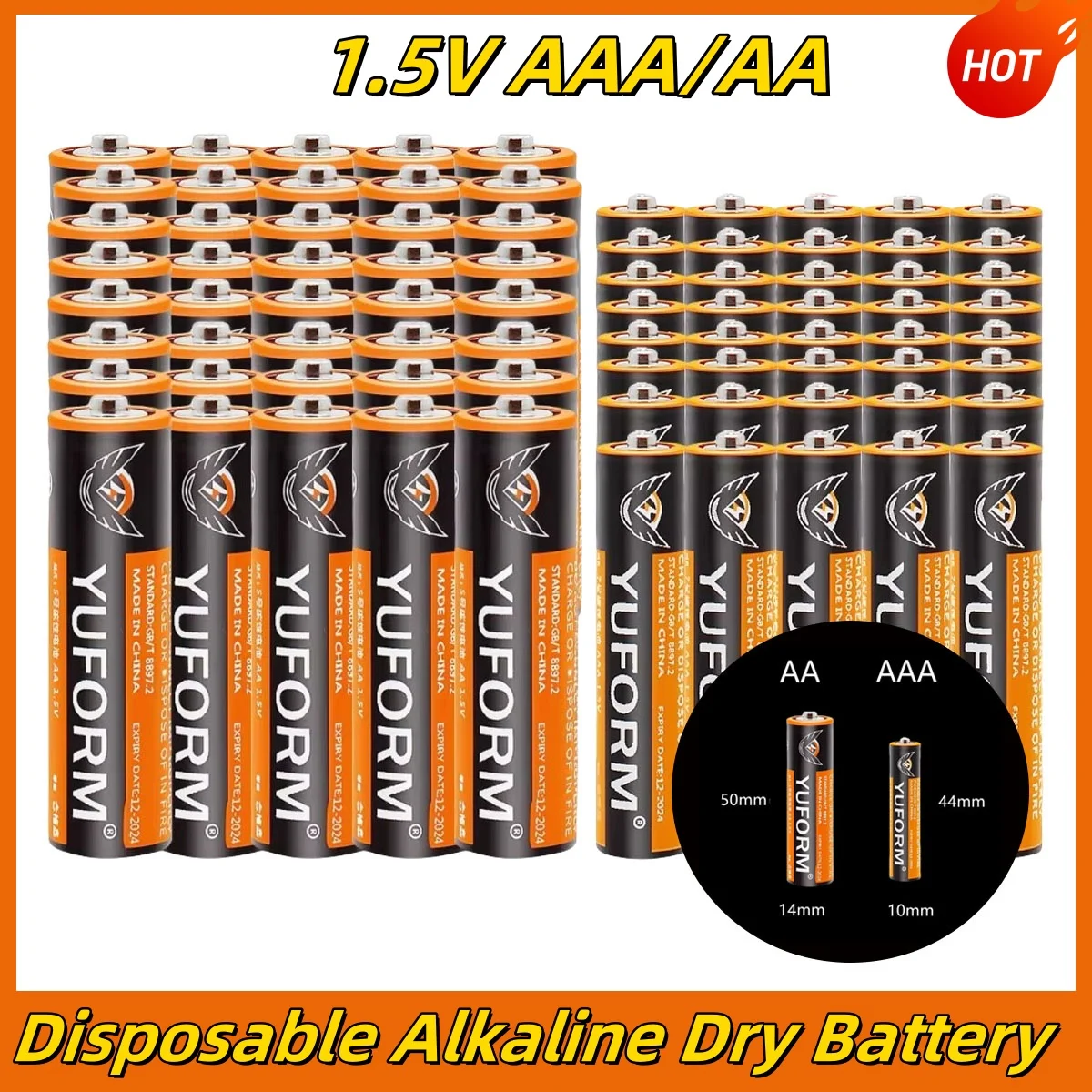 NEW AA Battery 1.5V AAA Disposable Alkaline Dry Battery for LED Light Toys Mp3 CameraFlashShaverCDPlayerWireless Mouse