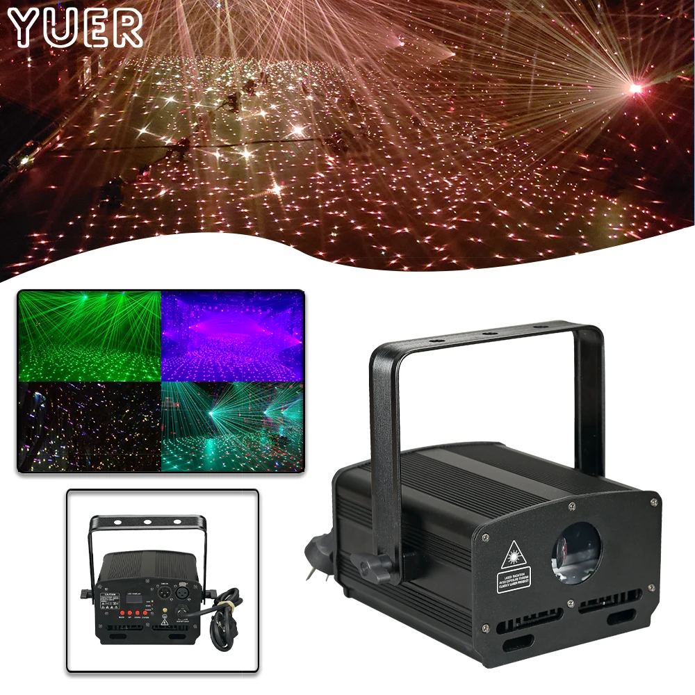 

NEW Laser Starry Sky Effect Light Indoor RGB Star Laser Projector DMX512 RDM DJ Disco Stage Outdoor Party Dance Floor Christmas