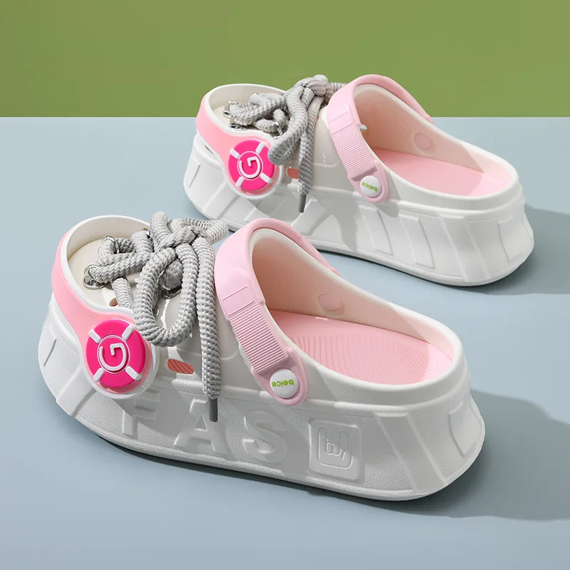 Innovate Flat Platform Sandals Waterproof Slippers Women  Summer Outdoor Slides Soft Sole Garden Shoes Thick Bottom Clogs