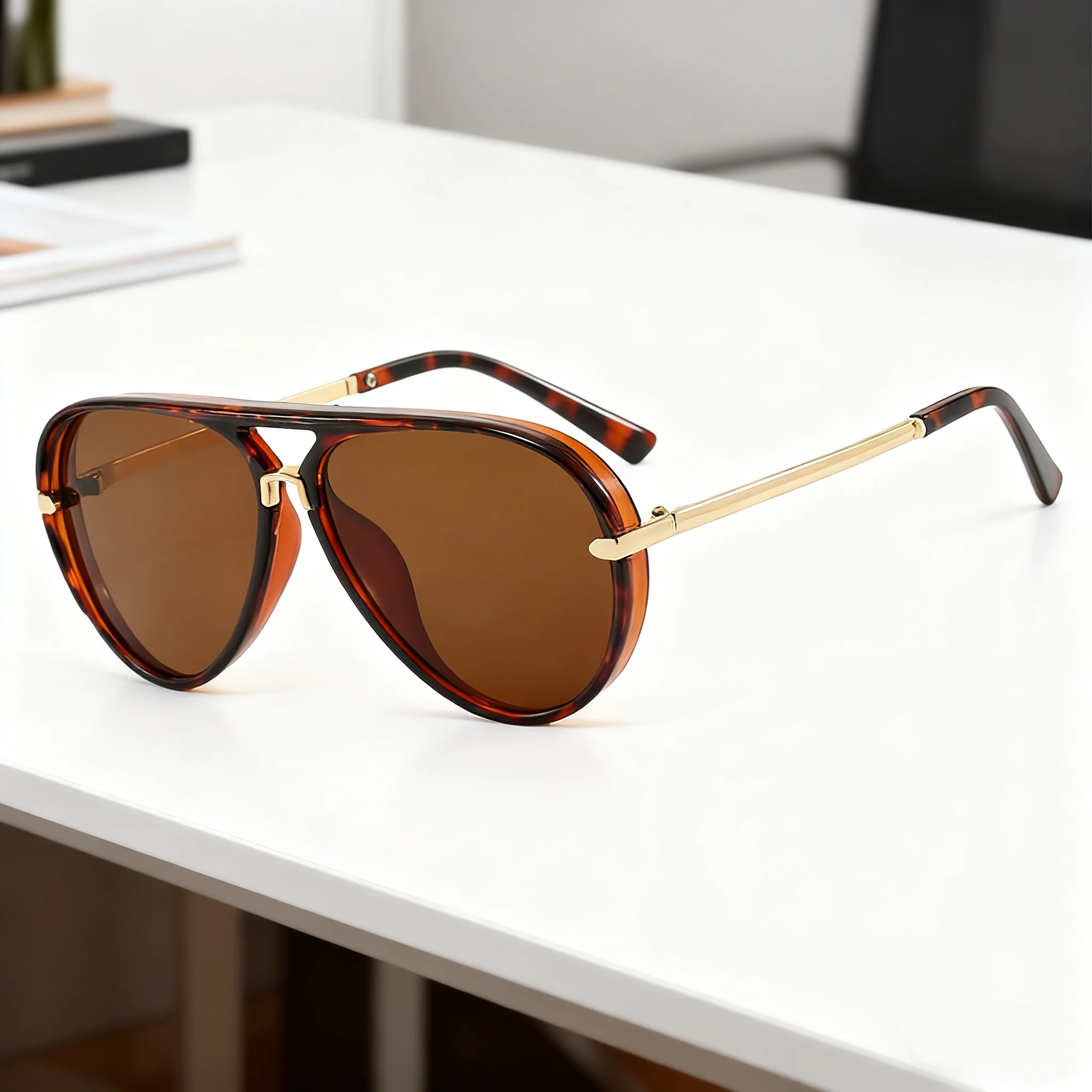 

New Fashionable Toad Shaped Women's Sunglasses Outdoor Neutral Travel Street Photography Large Frame UV400 Sunscreen Glasses