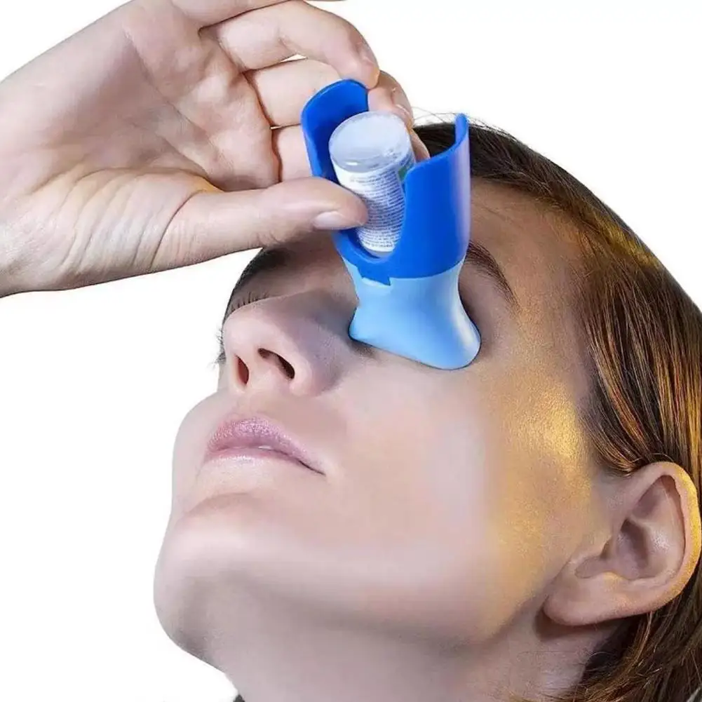 Eyedrops Holder Reusable Eye Drops Bottle Helper Eye Ointments Drops Holder Device Ergonomic Eyedrop Guide Aid Help Applicator