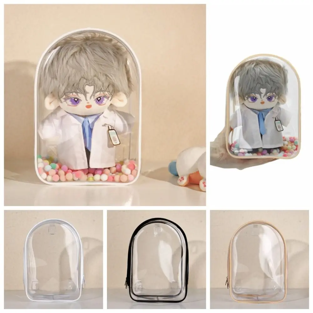 Glitter Plush Doll Display Box Dustproof Multifunction Cotton Doll Takeaway Bag Thicken Clear Dolls Transparent Organizer Bag