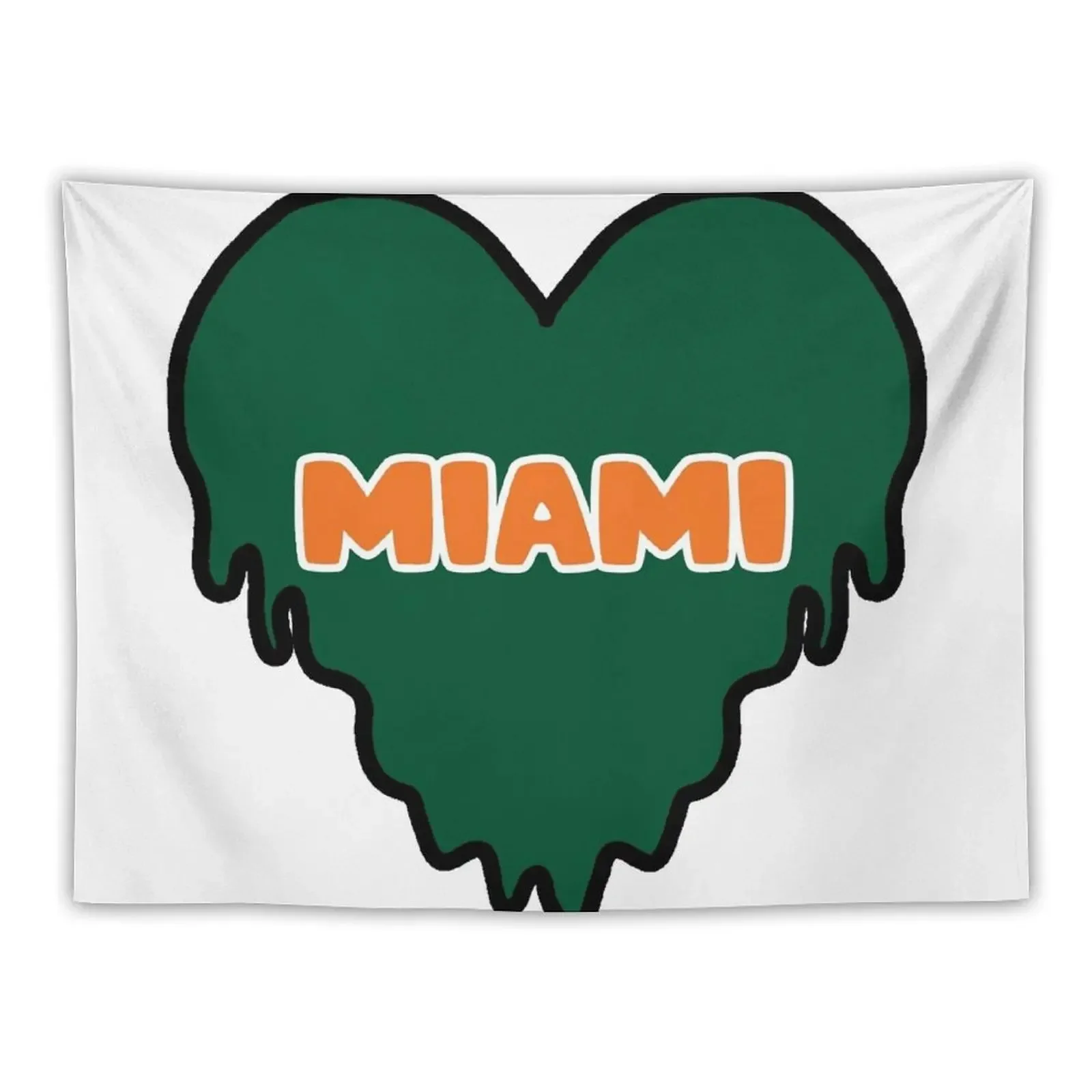 Miami Dripping Heart Tapestry Wall Tapestries Outdoor Decoration Wall Coverings Bedroom Organization And Decoration Tapestry