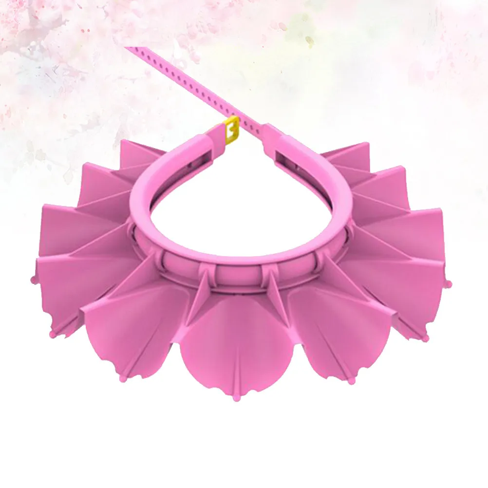 Baby Shower Ear Protector Waterproof Pink Adjustable Kids Shampoo Bath Hat Prevent Water Shampoo Eyes Ears Protection
