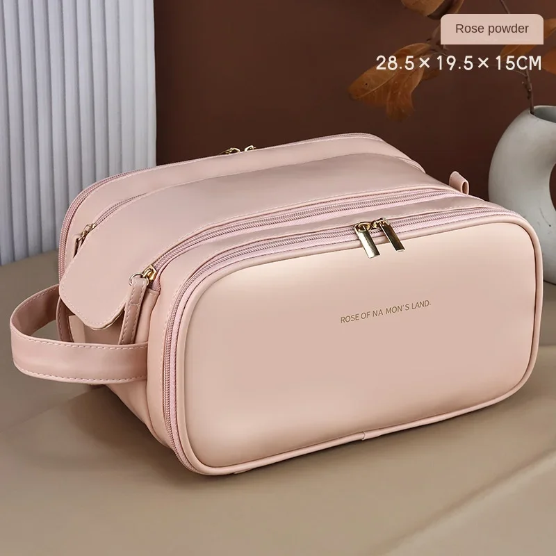 Women\'s Handheld Makeup Bag New Portable 3-layer Double Zipper Storage Bag cosmetic bags Organizer Travel Essential toiletry bag